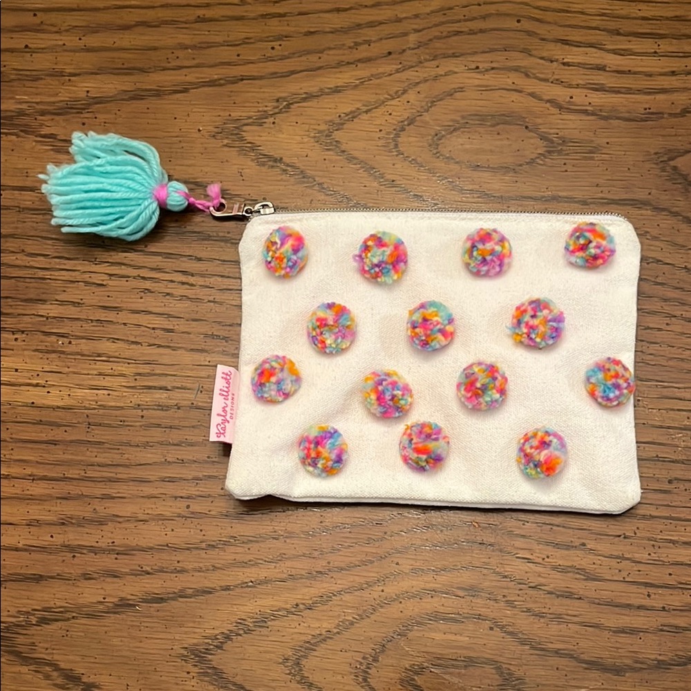 Taylor Elliott Designs Multicolor Pom‎ Pom Pouch
